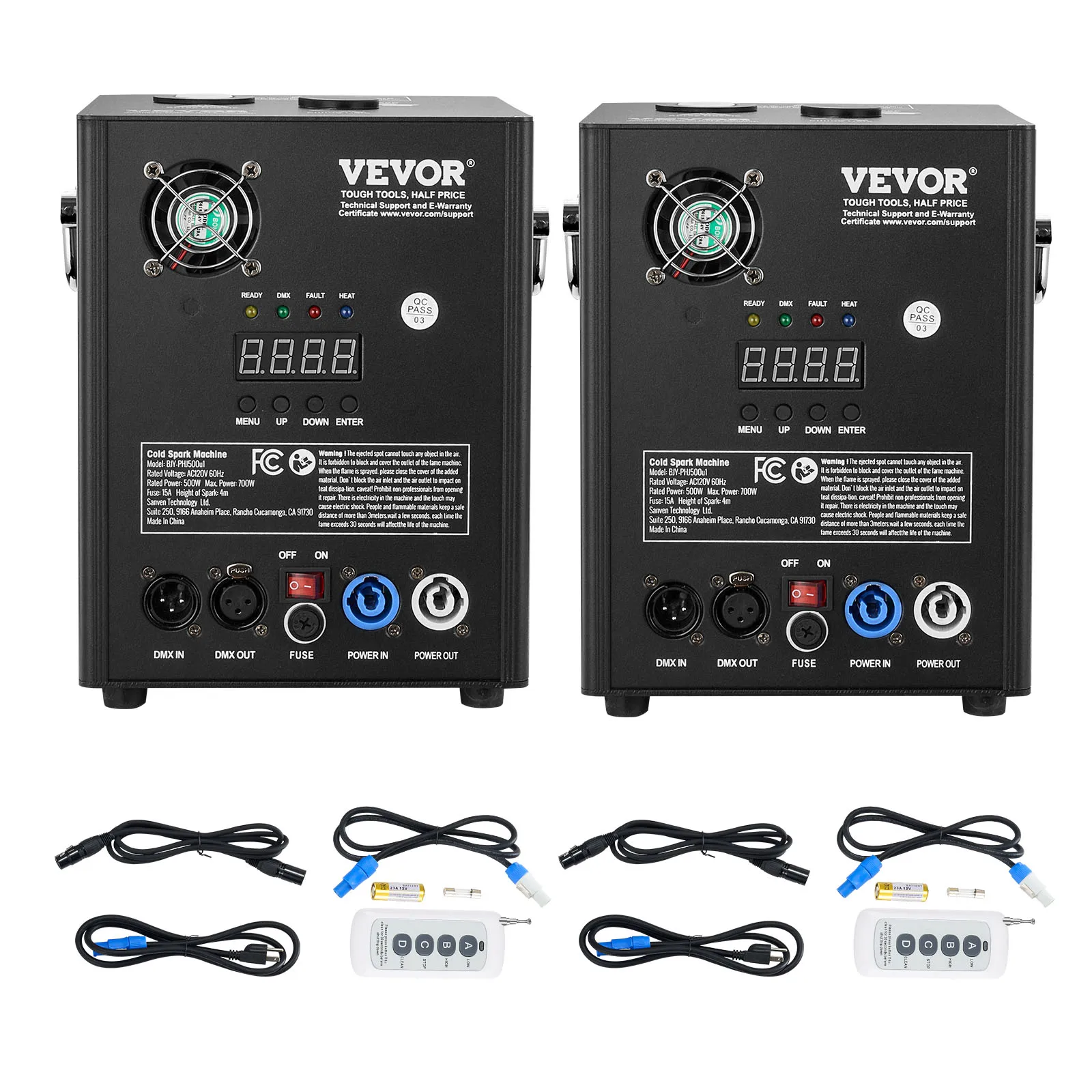 VEVOR 500/700W Fireworks Controller Four- Mode Clod Spark Machine with Aluminum Alloy Casing for Bars Parties Nightclubs 2-4M
VEVOR 500/700W Fireworks Controller Four- Mode Clod Spark Machine with Aluminum Alloy Casing for Bars Parties Nightclubs 2-4M