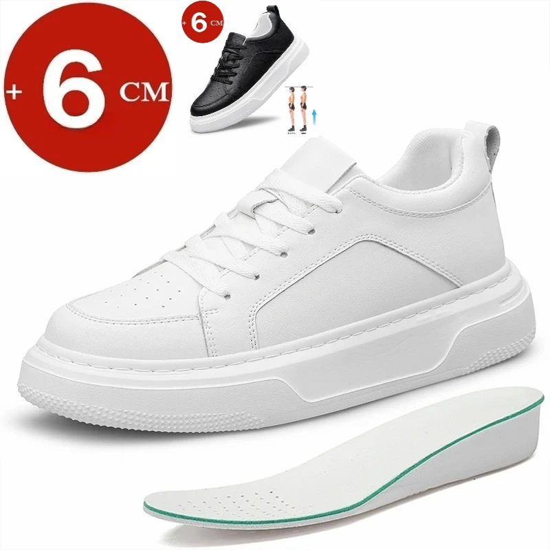 Genuine Leather 6CM Height Increase Couple Shoes Comfortable Breathable Elevator Sneakers for Men Women Lightweight Casual Sport
Genuine Leather 6CM Height Increase Couple Shoes Comfortable Breathable Elevator Sneakers for Men Women Lightweight Casual Sport