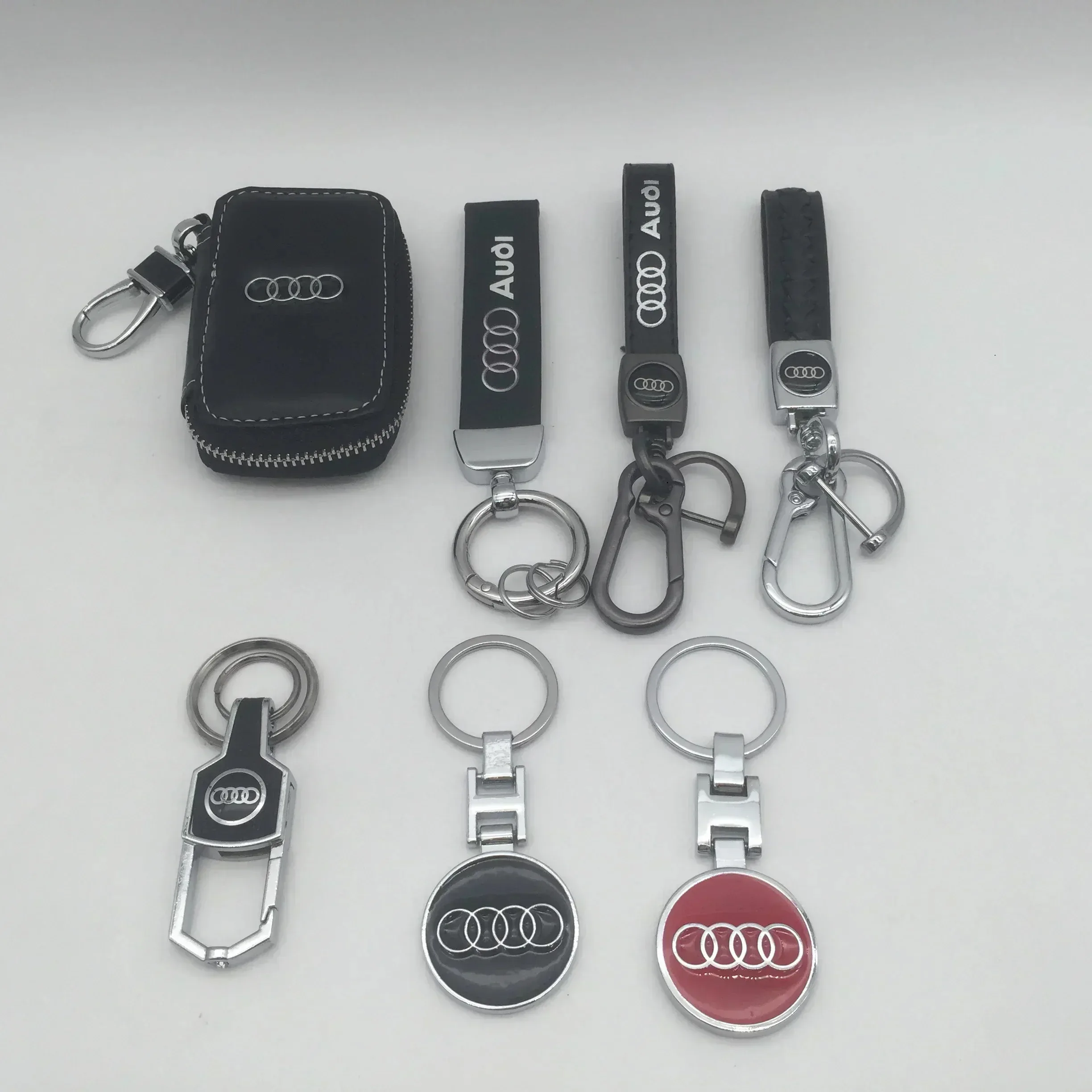 1pcs 3D Metal+Leather for Audi Car Key Ring Emblem Keychain key chain Keyring badge Decal styling Accessories
1pcs 3D Metal+Leather for Audi Car Key Ring Emblem Keychain key chain Keyring badge Decal styling Accessories