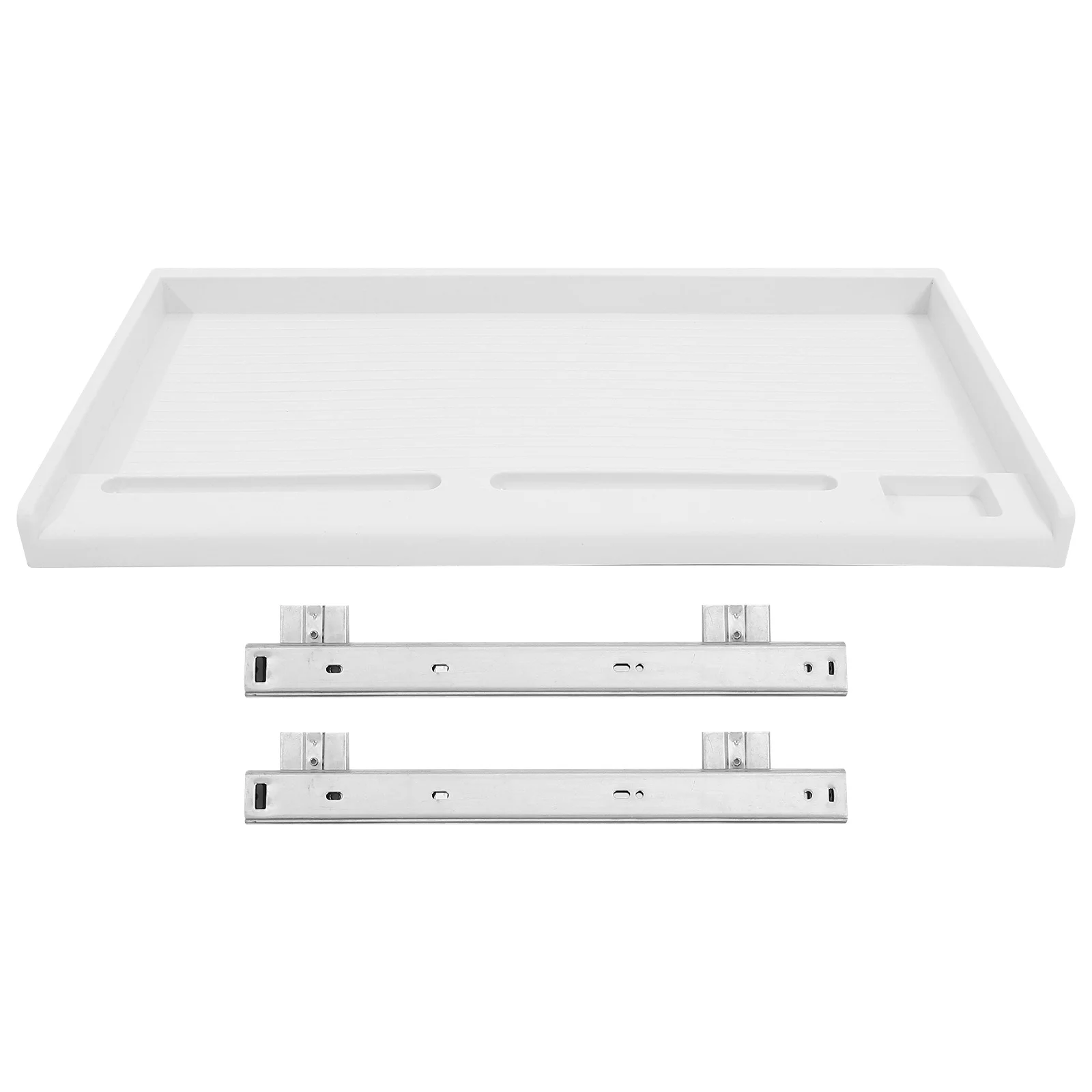 1 Set Slide-Out Tray Under Holder For Office Use Multi-Purpose Storage Tray Under Desk Drawer Computer Keyboard Shelf
1 Set Slide-Out Tray Under Holder For Office Use Multi-Purpose Storage Tray Under Desk Drawer Computer Keyboard Shelf