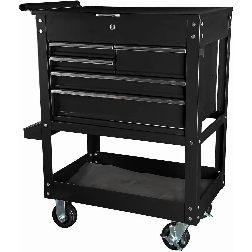 Heavy-Duty Tool Cart with Ball Bearing Slides, 700 lbs Capacity, Black Powder Coat, Includes Drawer Liners
Heavy-Duty Tool Cart with Ball Bearing Slides, 700 lbs Capacity, Black Powder Coat, Includes Drawer Liners