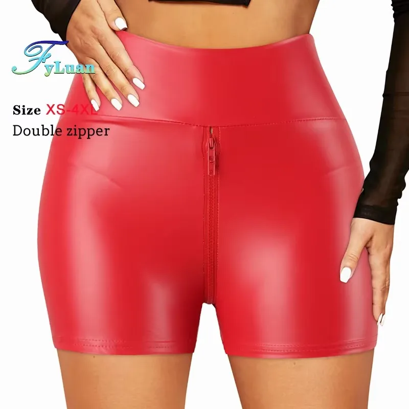 Матовые красные женские шорты с открытой передней двойной молнией, тонкие шорты из искусственной кожи с высокой талией, эластичные колготки, брюки для танцев на пилоне, сексуальные шорты
Матовые красные женские шорты с открытой передней двойной молнией, тонкие шорты из искусственной кожи с высокой талией, эластичные колготки, брюки для танцев на пилоне, сексуальные шорты