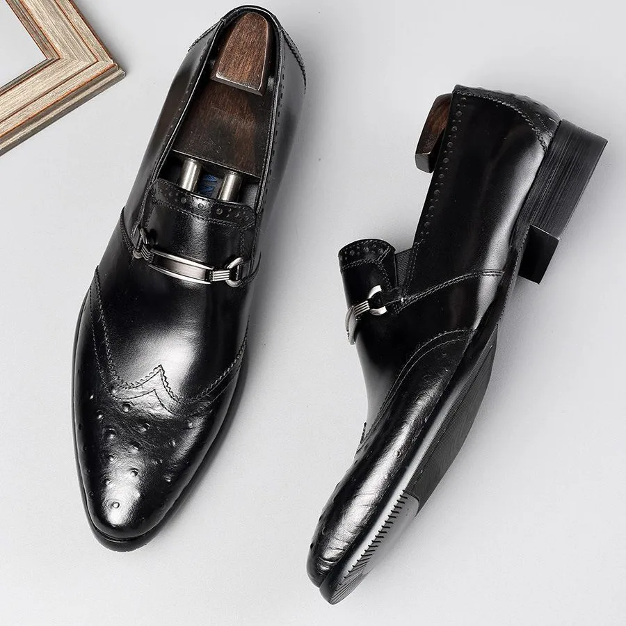Trendy Wedding Shoes Spring British Cowhide Men Business Casual Genuine Leather Dress Shoes Gentlemen
Trendy Wedding Shoes Spring British Cowhide Men Business Casual Genuine Leather Dress Shoes Gentlemen