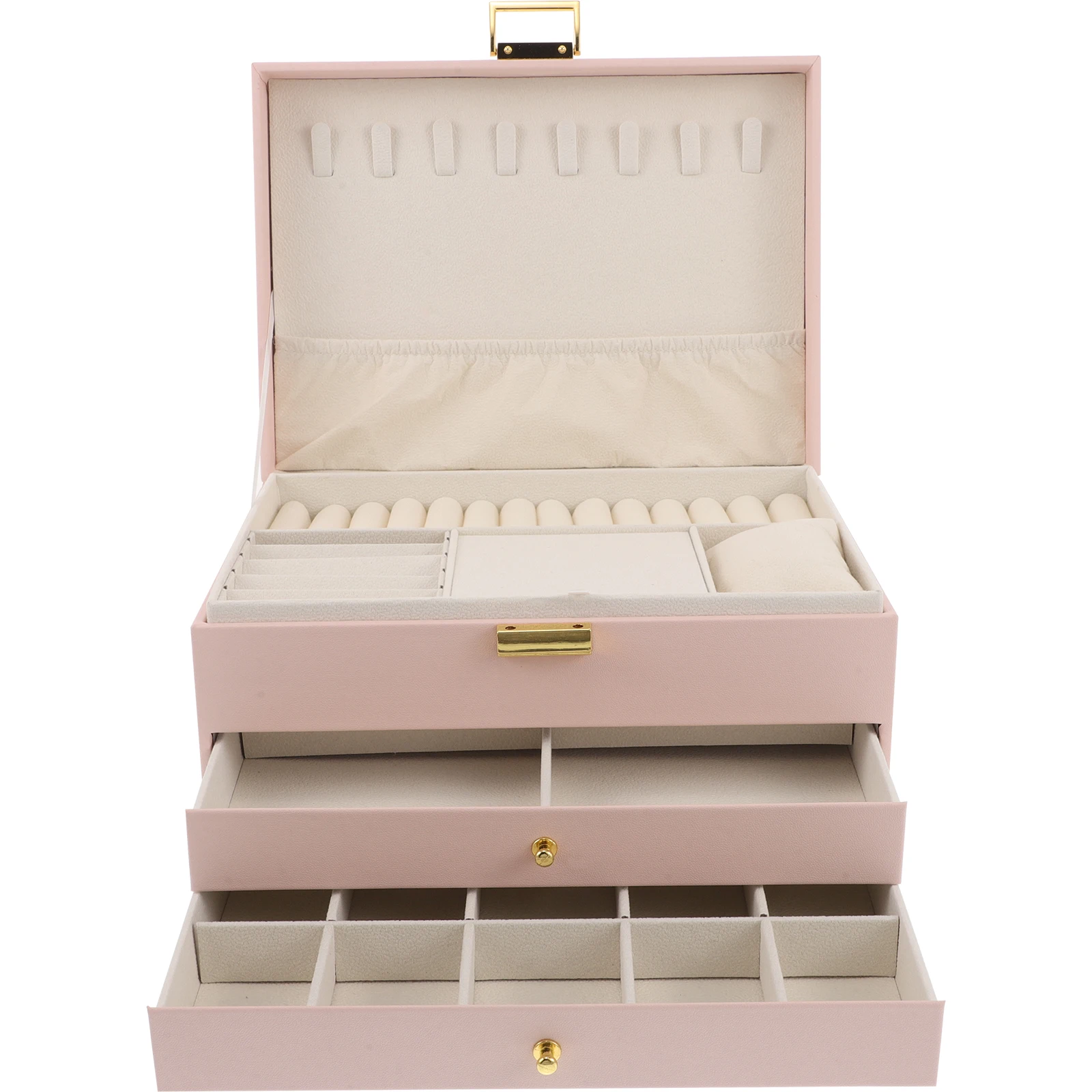 Three Layer Jewelry Storage Box Portable PU ganizer for Rings Necklaces Earrings Travel Wooden Case Keeper Display
Three Layer Jewelry Storage Box Portable PU ganizer for Rings Necklaces Earrings Travel Wooden Case Keeper Display