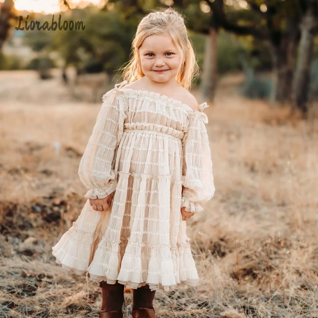 Customized Off-the-Shoulder Flower Girl Dress Designer-Style Gown Tulle Princess Dress Wedding Party Attire свадебное платье
Customized Off-the-Shoulder Flower Girl Dress Designer-Style Gown Tulle Princess Dress Wedding Party Attire свадебное платье