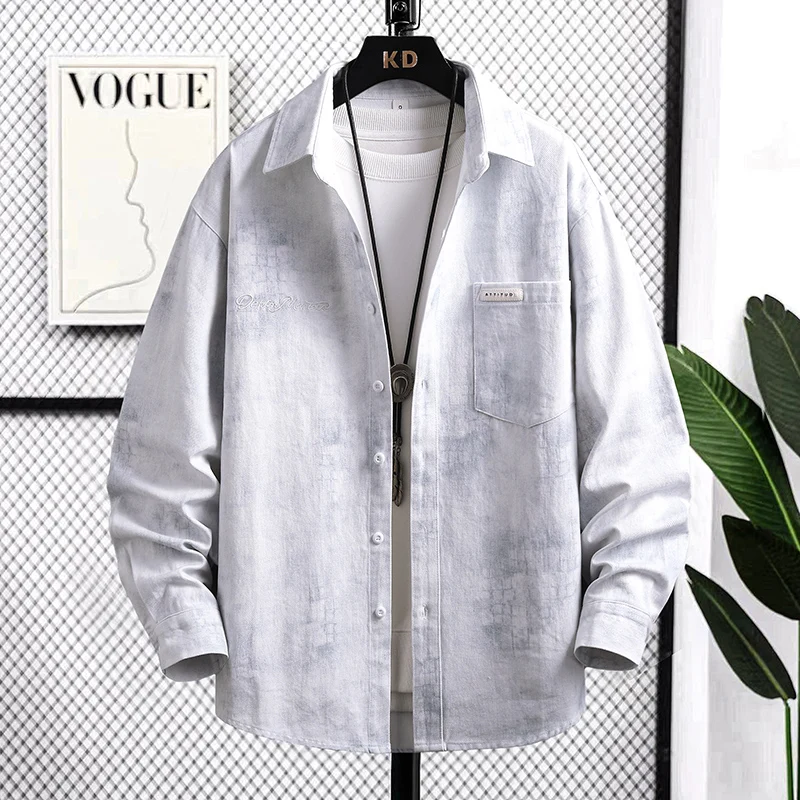Men's Long Sleeve Shirt Spring Autumn Pure Cotton Dyed Loose Casual Fashion Brand Outerwear Comfortable American Style
Men's Long Sleeve Shirt Spring Autumn Pure Cotton Dyed Loose Casual Fashion Brand Outerwear Comfortable American Style