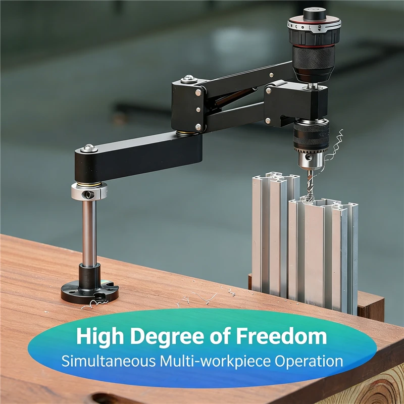 Adjustable Articulating Cantilever Tapping Arm Stand for Hand Drills Cantilever Tapping Machine CNC Aluminum Alloy Tapping Tool
Adjustable Articulating Cantilever Tapping Arm Stand for Hand Drills Cantilever Tapping Machine CNC Aluminum Alloy Tapping Tool