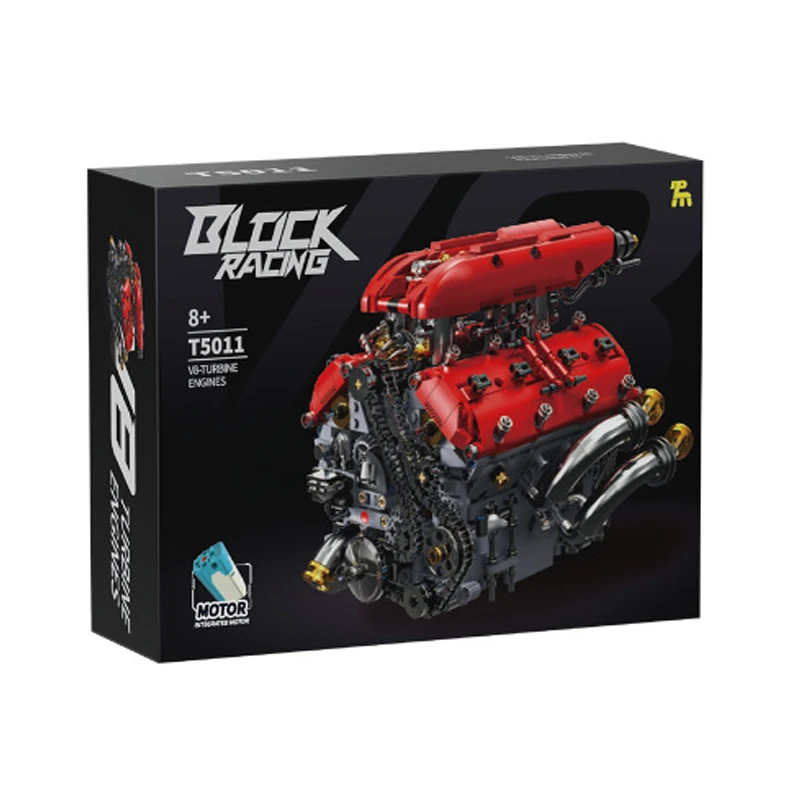 IN STOCK T5011 MOC Technical Racing Electric V8 Engine Building Blocks Bricks Assembling Model Toys for Boys Christmas gift Set
IN STOCK T5011 MOC Technical Racing Electric V8 Engine Building Blocks Bricks Assembling Model Toys for Boys Christmas gift Set