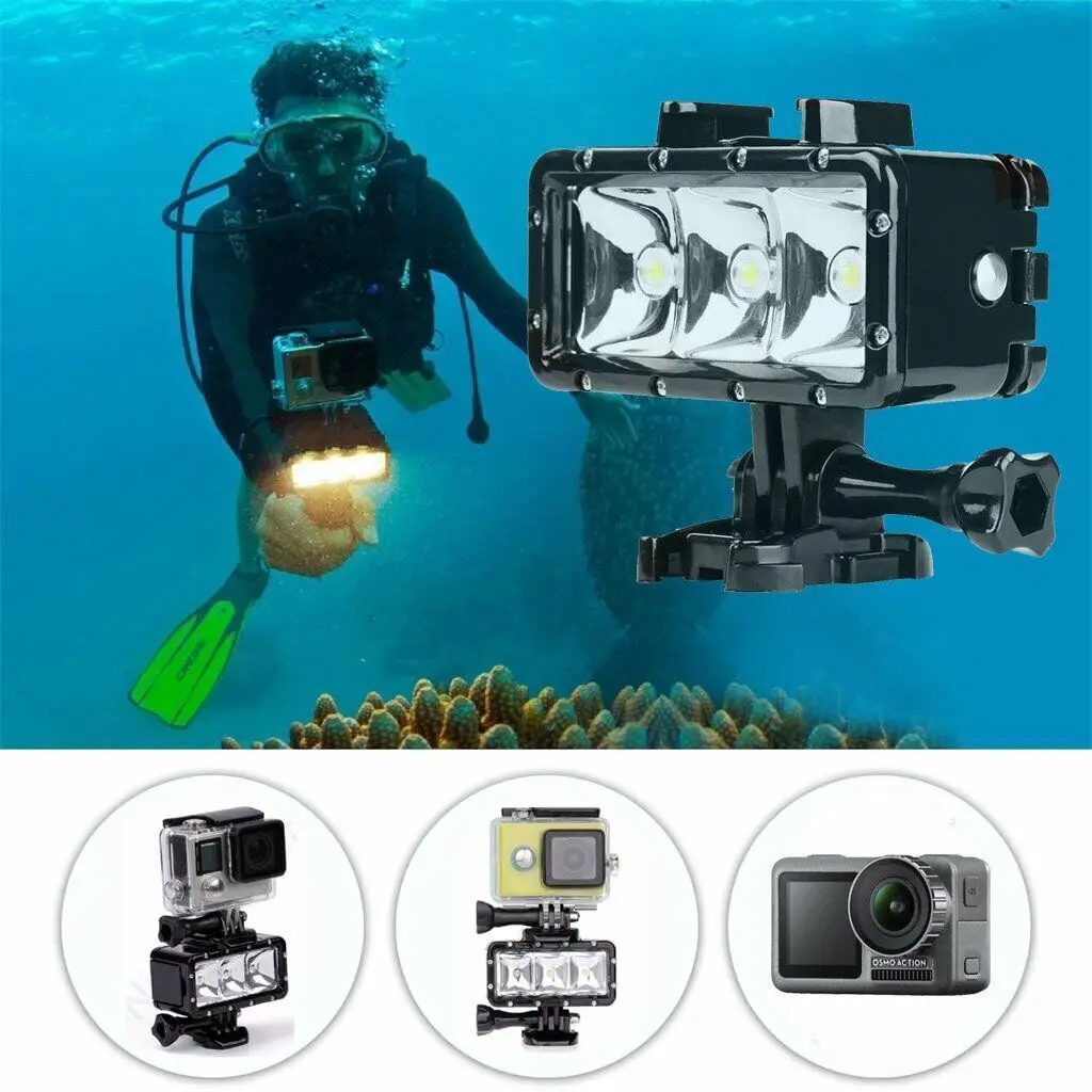 Underwater Diving Flash LED Light for GoPro Hero 3+ 4 5 6 7 8 9 10 11 12 13 Camera 
Underwater Diving Flash LED Light for GoPro Hero 3+ 4 5 6 7 8 9 10 11 12 13 Camera