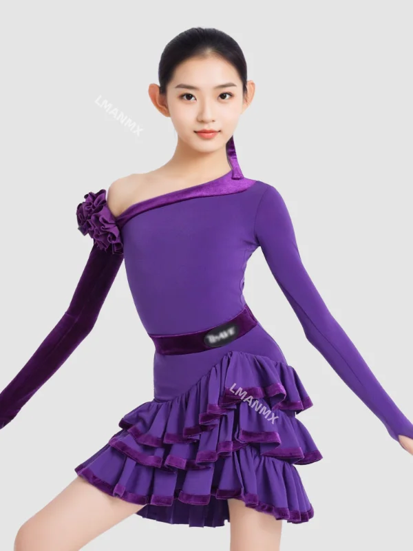 Children's Latin Dance Autumn/Winter Children's Downton Abbey Set Purple Cake Off Shoulder Flower Girl
Children's Latin Dance Autumn/Winter Children's Downton Abbey Set Purple Cake Off Shoulder Flower Girl