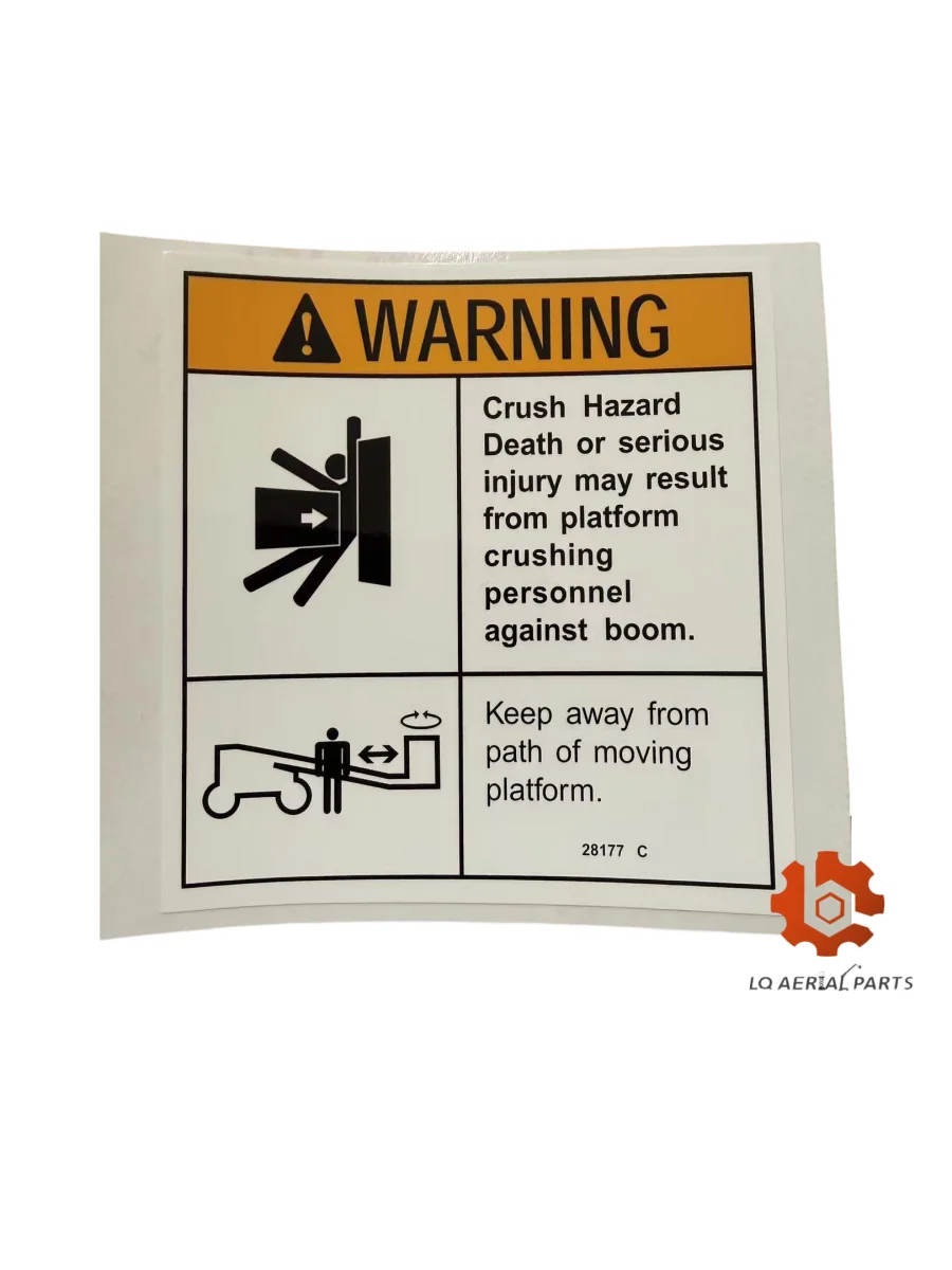 28177 28177GT DECAL WARN CRUSH HAZARD PLAT used for Genie Lifts
28177 28177GT DECAL WARN CRUSH HAZARD PLAT used for Genie Lifts
