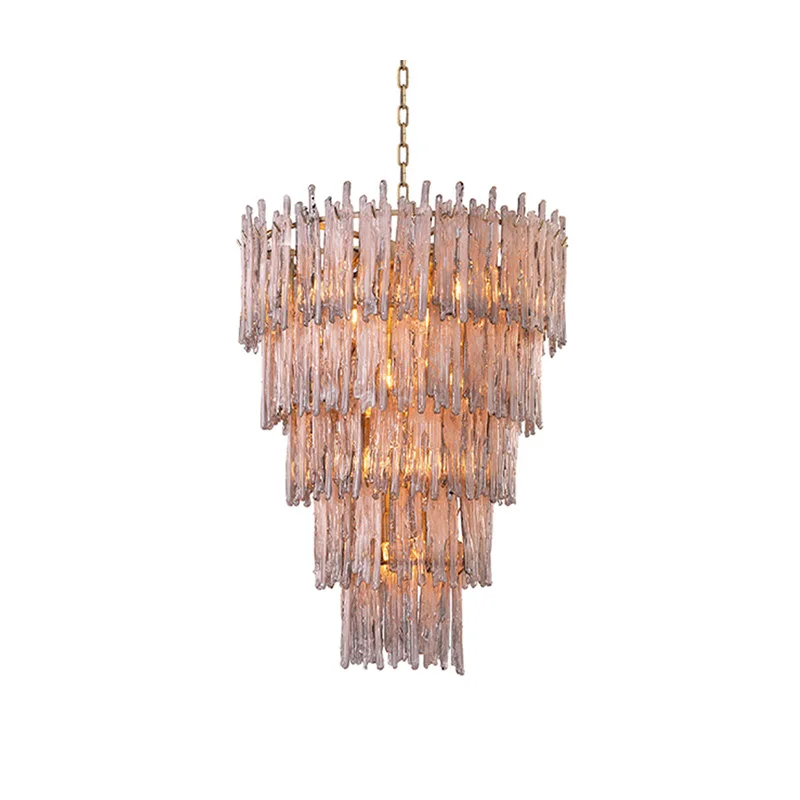 French light luxury glass chandelier, stainless steel lustre, dimmable lamp for Hotel lobby Home interior lighting
French light luxury glass chandelier, stainless steel lustre, dimmable lamp for Hotel lobby Home interior lighting
