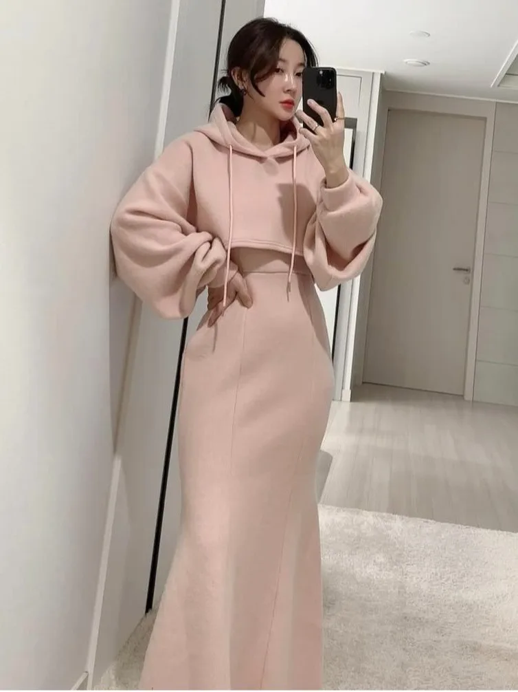 Chic Autumn Winter ort Sve Long Sve Hoodie Dr Two Piece Set Fi Tail Skirt Strap Dr Anti Aging Young Looking
Chic Autumn Winter ort Sve Long Sve Hoodie Dr Two Piece Set Fi Tail Skirt Strap Dr Anti Aging Young Looking