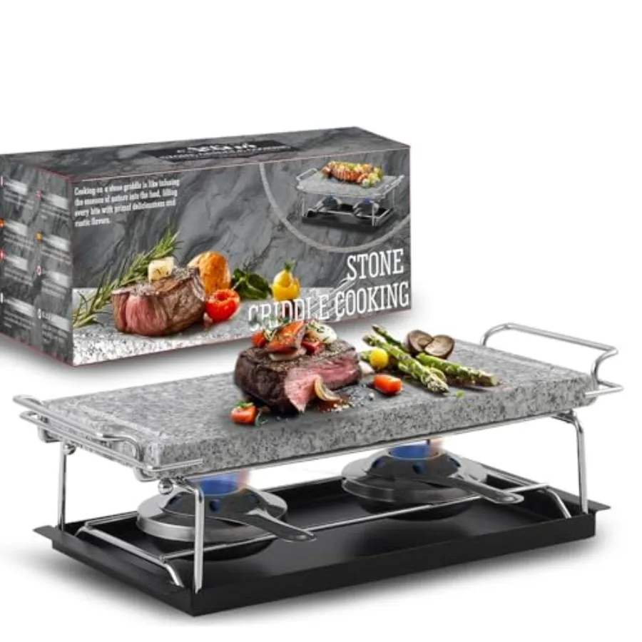 Hot Stone Steak Cooking Set with Long Heat Retention Sizzling Steak Plate in Black with Tray and Rack for Indoor Outdoor BBQ Gr
Hot Stone Steak Cooking Set with Long Heat Retention Sizzling Steak Plate in Black with Tray and Rack for Indoor Outdoor BBQ Gr