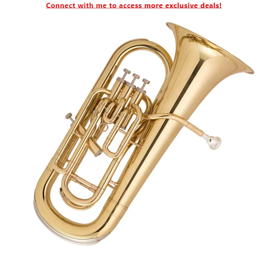 SEASOUND OEM Gold 3+1 Pistons Euphonium JYEP743 With BB Tone Gold Lacquer Finish
SEASOUND OEM Gold 3+1 Pistons Euphonium JYEP743 With BB Tone Gold Lacquer Finish