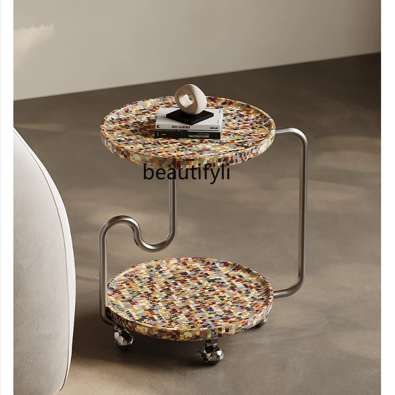 Art Movable Trolley Italian Minimalist Sofa Edge Side Table Corner Table Stainless Steel
Art Movable Trolley Italian Minimalist Sofa Edge Side Table Corner Table Stainless Steel