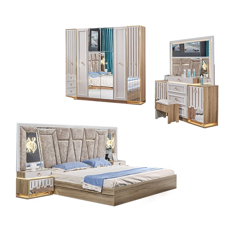 &Wholesale Modern Bedroom Furniture Set Luxury Wood king Size Bed Room Double Home Wooden Frame Ful Bedroom Sets Furniture
&Wholesale Modern Bedroom Furniture Set Luxury Wood king Size Bed Room Double Home Wooden Frame Ful Bedroom Sets Furniture