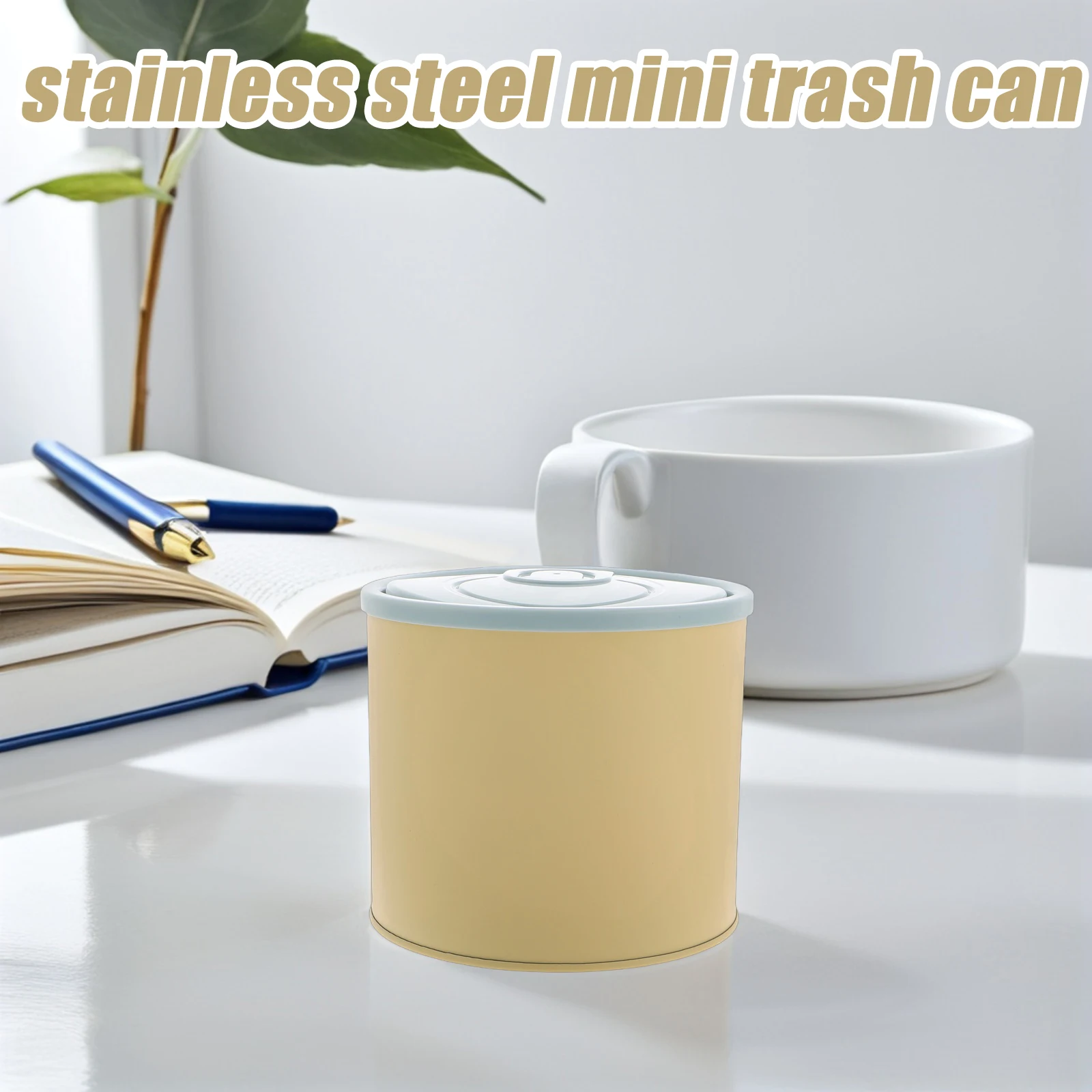 Mini Trash Can Desktop Waste Bin Small Desk Garbage Can Yellow Tabletop Office Countertop Spring Lid Stainless Steel Easy Clean
Mini Trash Can Desktop Waste Bin Small Desk Garbage Can Yellow Tabletop Office Countertop Spring Lid Stainless Steel Easy Clean
