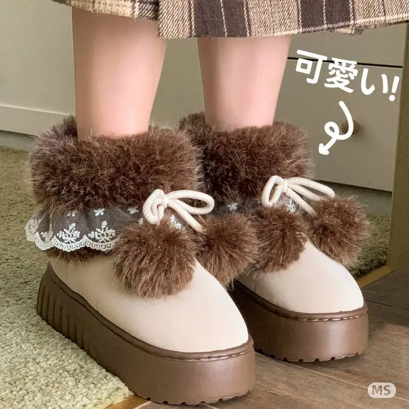 New pompon furry collar ankle boots woman winter plush snow shoes fashion short boot warm sweet chunky booties young girls boot
New pompon furry collar ankle boots woman winter plush snow shoes fashion short boot warm sweet chunky booties young girls boot