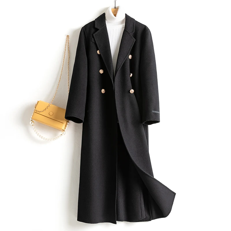 High Quality Women Double Sides Sheep Wool Coat Autumn & Winter Long Woolen Overcoat Ladies Wool Trench Coat Long Sleeved
High Quality Women Double Sides Sheep Wool Coat Autumn & Winter Long Woolen Overcoat Ladies Wool Trench Coat Long Sleeved