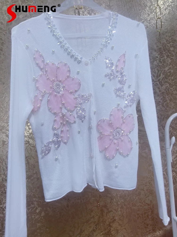 2026 Women's Spring High-end Light Luxury Shirt Three-dimensional Handmade Beaded Shirts Color Matching Large Flower Beaded Tops
2026 Women's Spring High-end Light Luxury Shirt Three-dimensional Handmade Beaded Shirts Color Matching Large Flower Beaded Tops