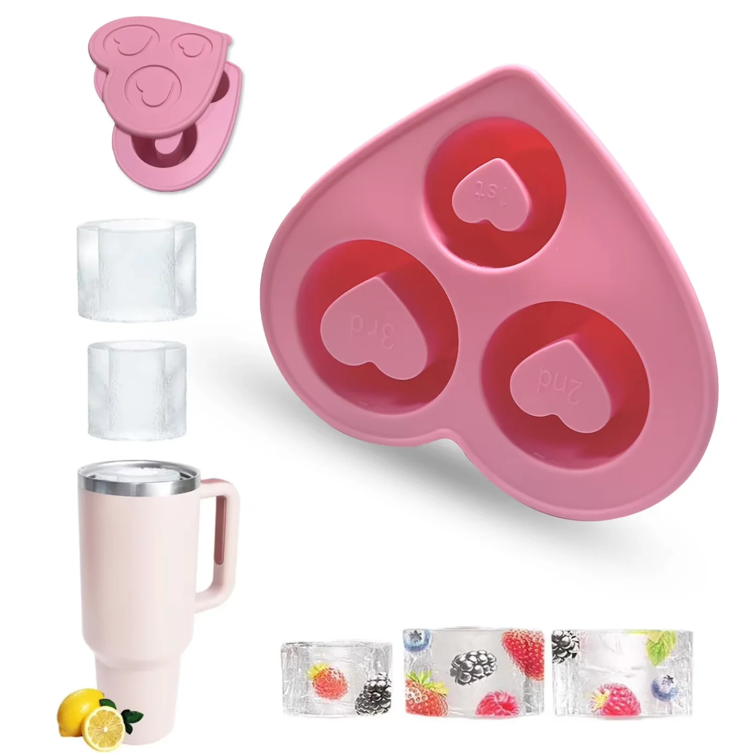 3 Cavity Mini Large Silicone Cube Tray 20-40oz round Cylinder Mold Release Tumbler Cream Tool
3 Cavity Mini Large Silicone Cube Tray 20-40oz round Cylinder Mold Release Tumbler Cream Tool
