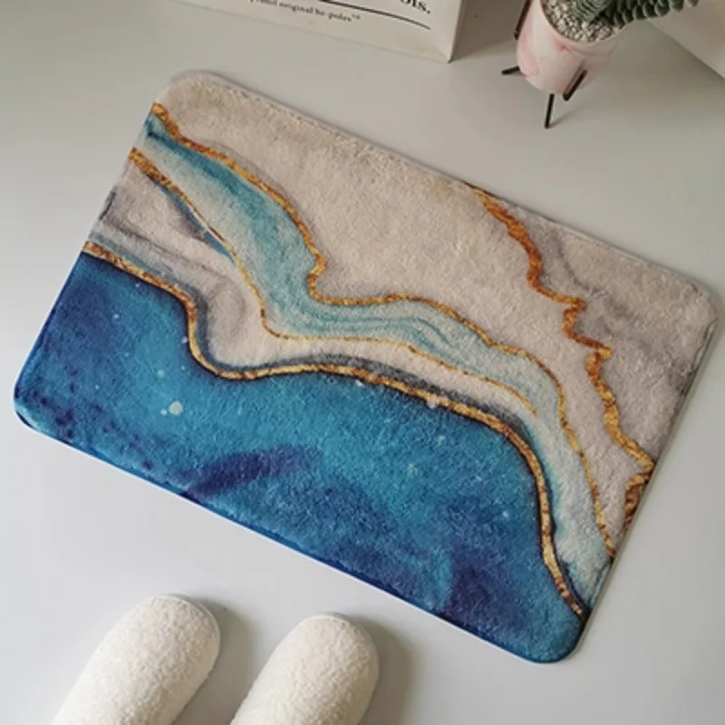 Watercolor lines flowing gold bedside blanket imitating cashmere living room small carpet toilet door absorbent floor mat
Watercolor lines flowing gold bedside blanket imitating cashmere living room small carpet toilet door absorbent floor mat