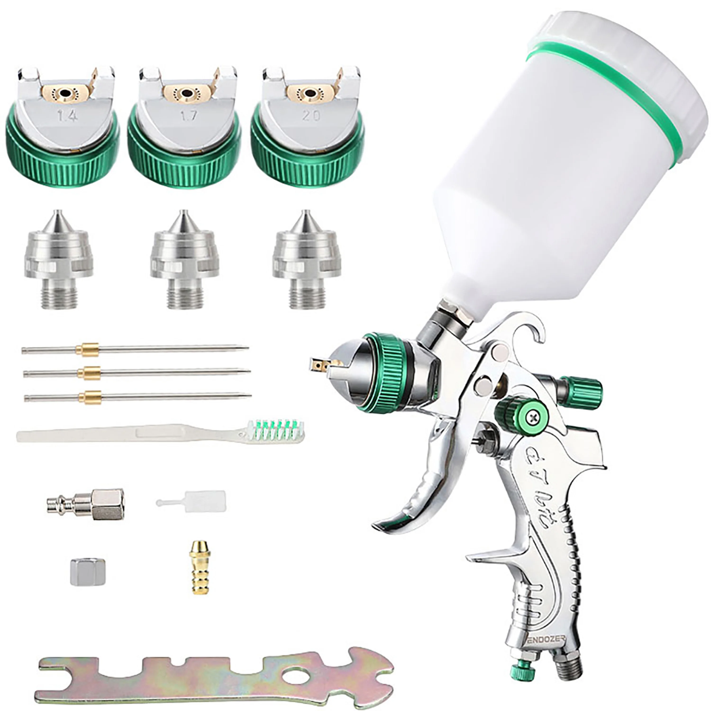 Professional Air Spray Gun 1.4/1.7/2.0mm- HVLP Gravity Paint Gun for Automotive, Furniture, Woodworking Projects
Professional Air Spray Gun 1.4/1.7/2.0mm- HVLP Gravity Paint Gun for Automotive, Furniture, Woodworking Projects