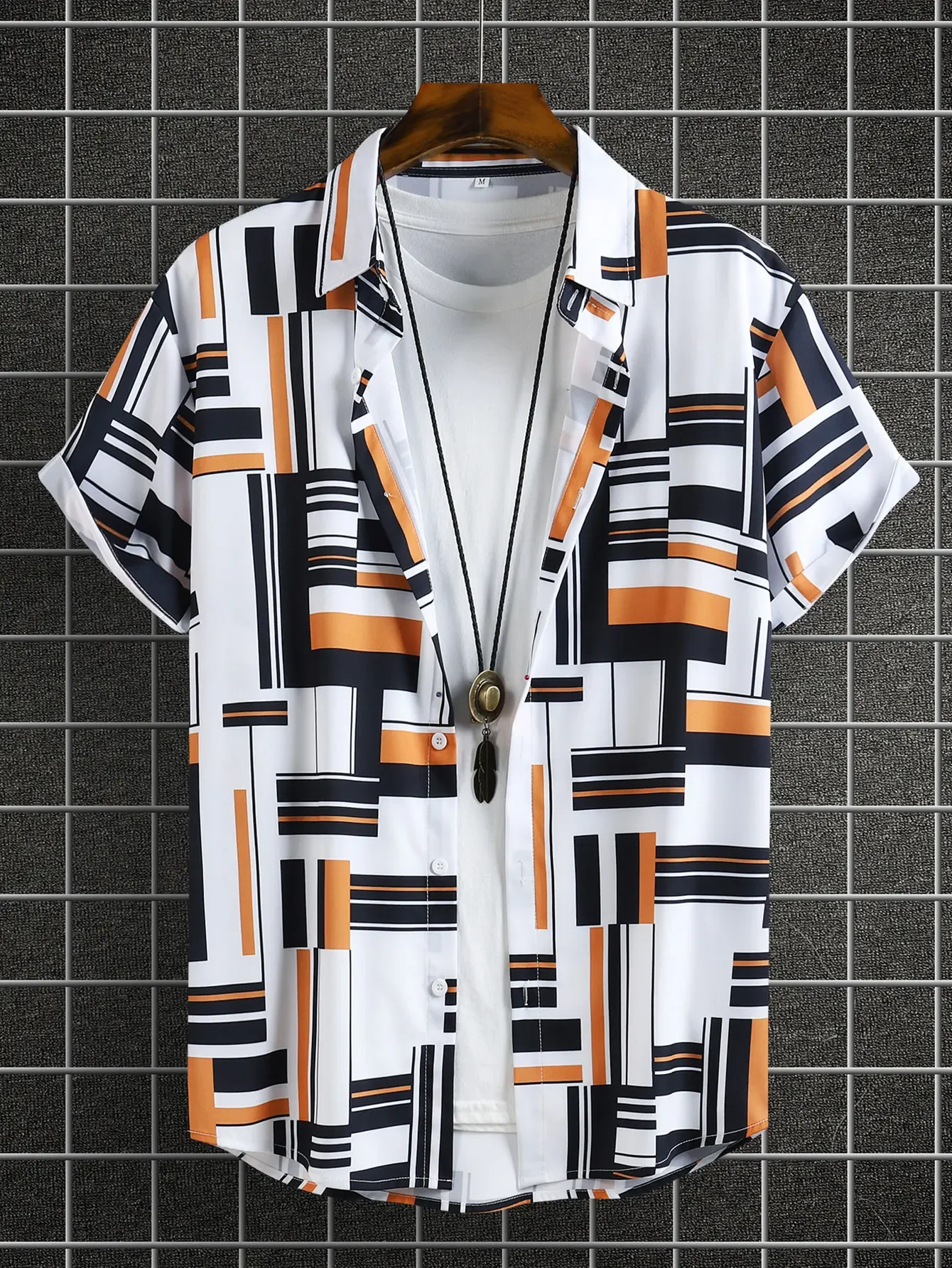 Color Block Pattern Men's Short Sleeve Button Down Lapel Shirt Summer Casual Shirt
Color Block Pattern Men's Short Sleeve Button Down Lapel Shirt Summer Casual Shirt