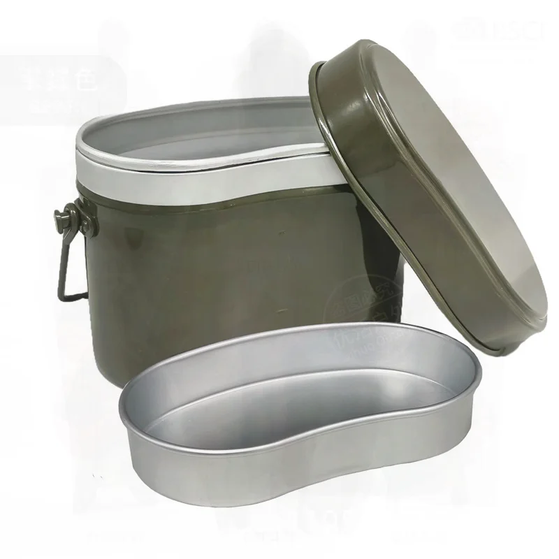 Army Green Waist Lunch Box for Outdoor Camping Picnic Portable Aluminum Alloy German-style Handheld Equipment for 3-4 People
Army Green Waist Lunch Box for Outdoor Camping Picnic Portable Aluminum Alloy German-style Handheld Equipment for 3-4 People