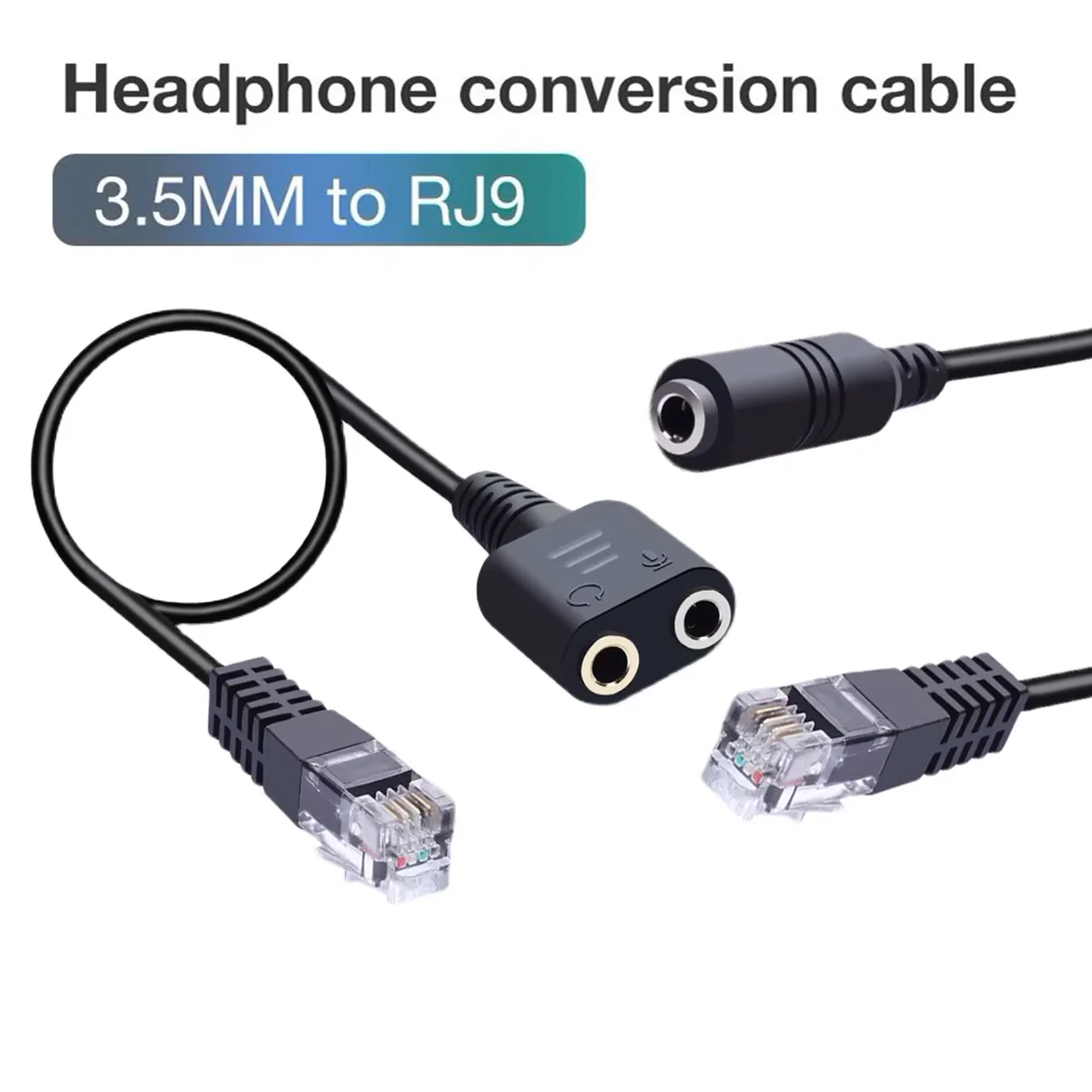 RJ9/RJ10/RJ22 4P4C Male to 3.5 mm Female Adapter Cable PC Computer Headset Converter Cord Suitable for Telephone
RJ9/RJ10/RJ22 4P4C Male to 3.5 mm Female Adapter Cable PC Computer Headset Converter Cord Suitable for Telephone