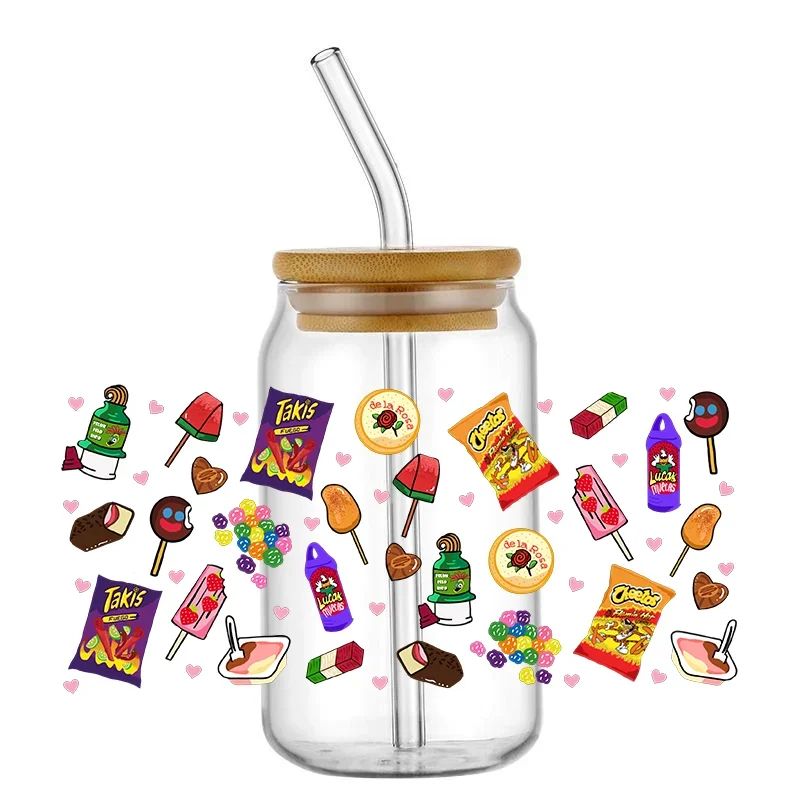 Fries Donut Soda Cartoon Pictures UV DTF Transfer Glass Sticker Waterproof Transfers Decals For 16oz Glass Cup Wrap Stickers
Fries Donut Soda Cartoon Pictures UV DTF Transfer Glass Sticker Waterproof Transfers Decals For 16oz Glass Cup Wrap Stickers