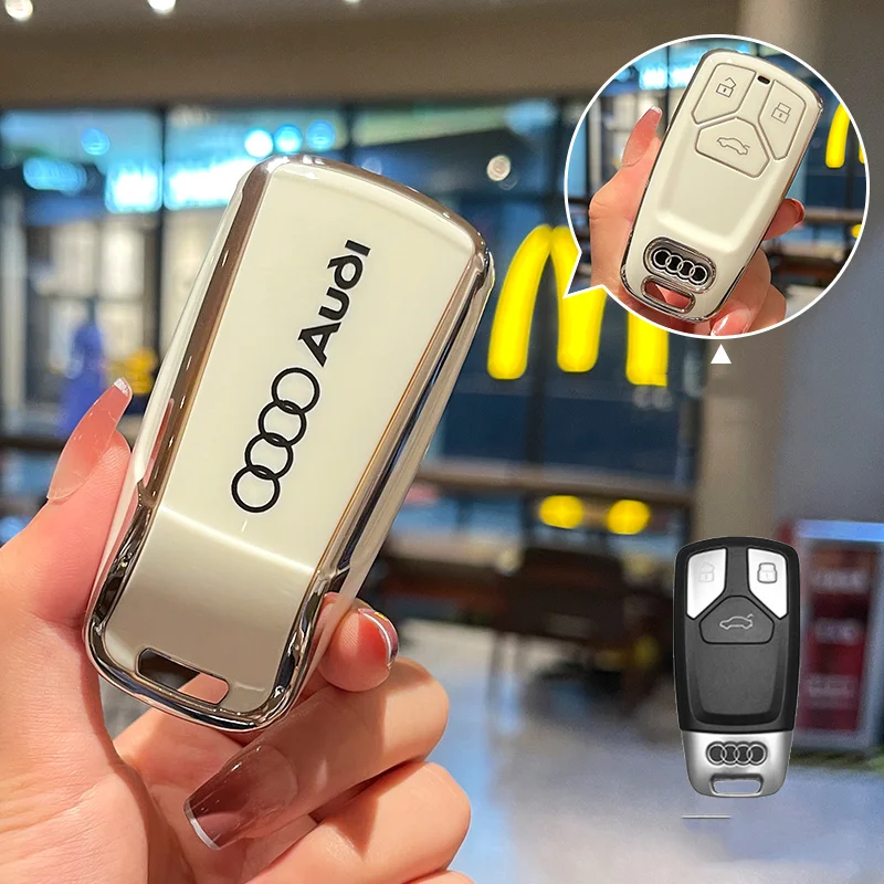 Soft TPU For Audi A1 A3 A4 A5 A6 A7 A8 B9 Quattro Q3 Q5 Q7 TT TTS 8S 2009-2017 Car Remote Key Cover Case Protector Stickers
Soft TPU For Audi A1 A3 A4 A5 A6 A7 A8 B9 Quattro Q3 Q5 Q7 TT TTS 8S 2009-2017 Car Remote Key Cover Case Protector Stickers