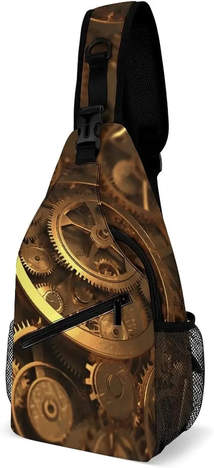 Sling Bag for Women Men,Cool Steampunk Gears Printed Casual Crossbody Bags Sling Backpack with Convertible Shoulder Strap
Sling Bag for Women Men,Cool Steampunk Gears Printed Casual Crossbody Bags Sling Backpack with Convertible Shoulder Strap