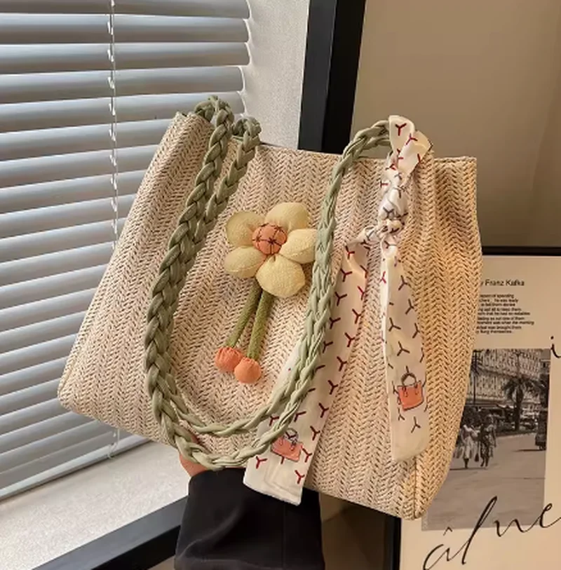 Women's Large Capacity 2024 New Trendy Women's Grass Woven Tote Bag Versatile One Shoulder Woven Commuter Women's Bag
Women's Large Capacity 2024 New Trendy Women's Grass Woven Tote Bag Versatile One Shoulder Woven Commuter Women's Bag