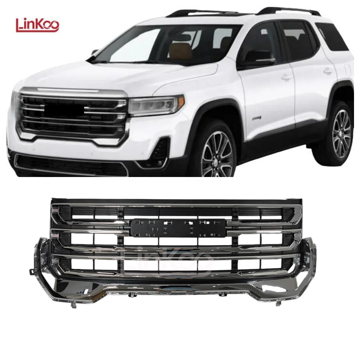 Linkoo Front Grille 84996210 84805227 For GMC Acadia 2020 2021 2022 Electroplated Strip Black Base OE Bumper Grille
Linkoo Front Grille 84996210 84805227 For GMC Acadia 2020 2021 2022 Electroplated Strip Black Base OE Bumper Grille