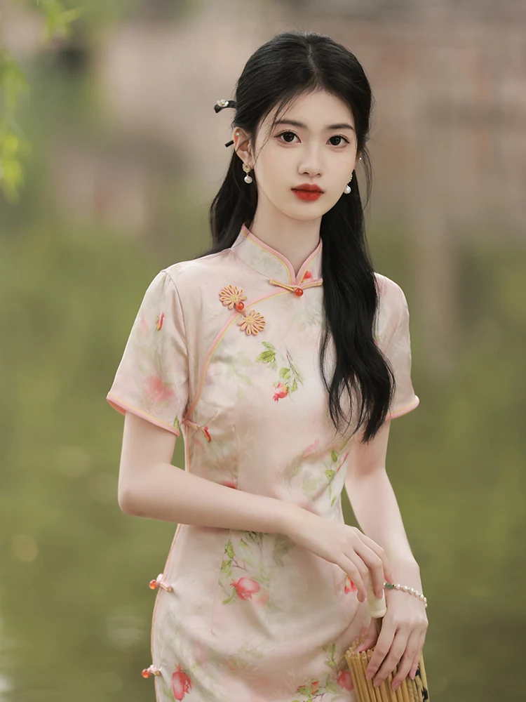 Pink New Sle Young Women's Dr Ele Slimming Daily Wear High Quali ort Floral Pattern Slanting...
Pink New Sle Young Women's Dr Ele Slimming Daily Wear High Quali ort Floral Pattern Slanting...