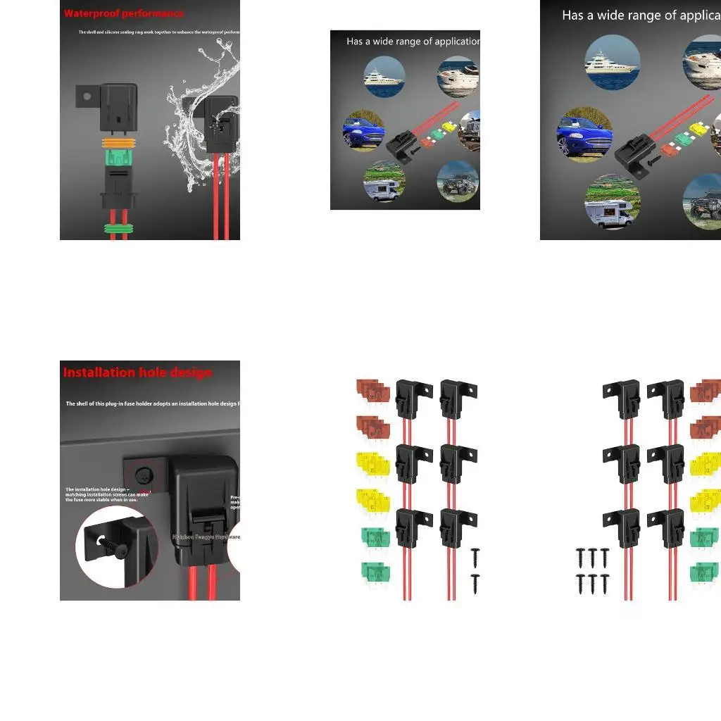 652F Waterproof Car Holder 20A 30 40A Standard Car Fuses and Screws Inline Holder for Vehicle Easy to Install
652F Waterproof Car Holder 20A 30 40A Standard Car Fuses and Screws Inline Holder for Vehicle Easy to Install