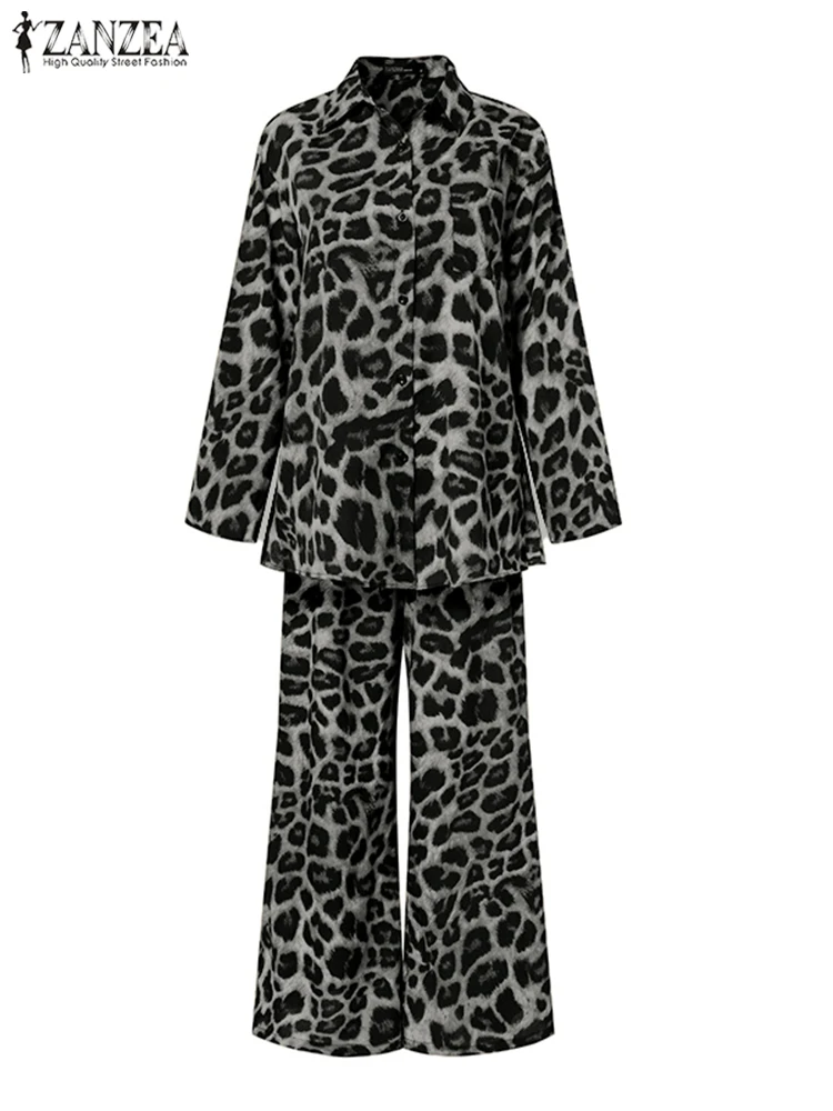 ZANZEA 2025 Vintage Women 2PCS Pant Sets Summer Fashion Leopard Printed Casual Loose Tops and Pant Outfits Wide Leg Pant Sets
ZANZEA 2025 Vintage Women 2PCS Pant Sets Summer Fashion Leopard Printed Casual Loose Tops and Pant Outfits Wide Leg Pant Sets