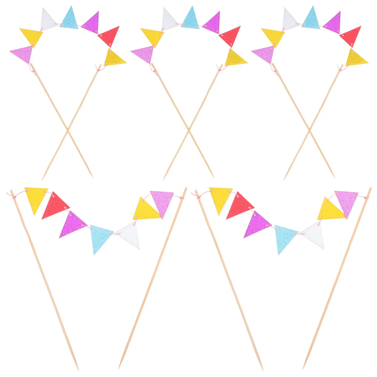 5pcs Cake Flags Triangle Banner Cupcake Picks Decorations 2902 Colored Glitter Party Food Banners Cake Decoration Accessories
5pcs Cake Flags Triangle Banner Cupcake Picks Decorations 2902 Colored Glitter Party Food Banners Cake Decoration Accessories