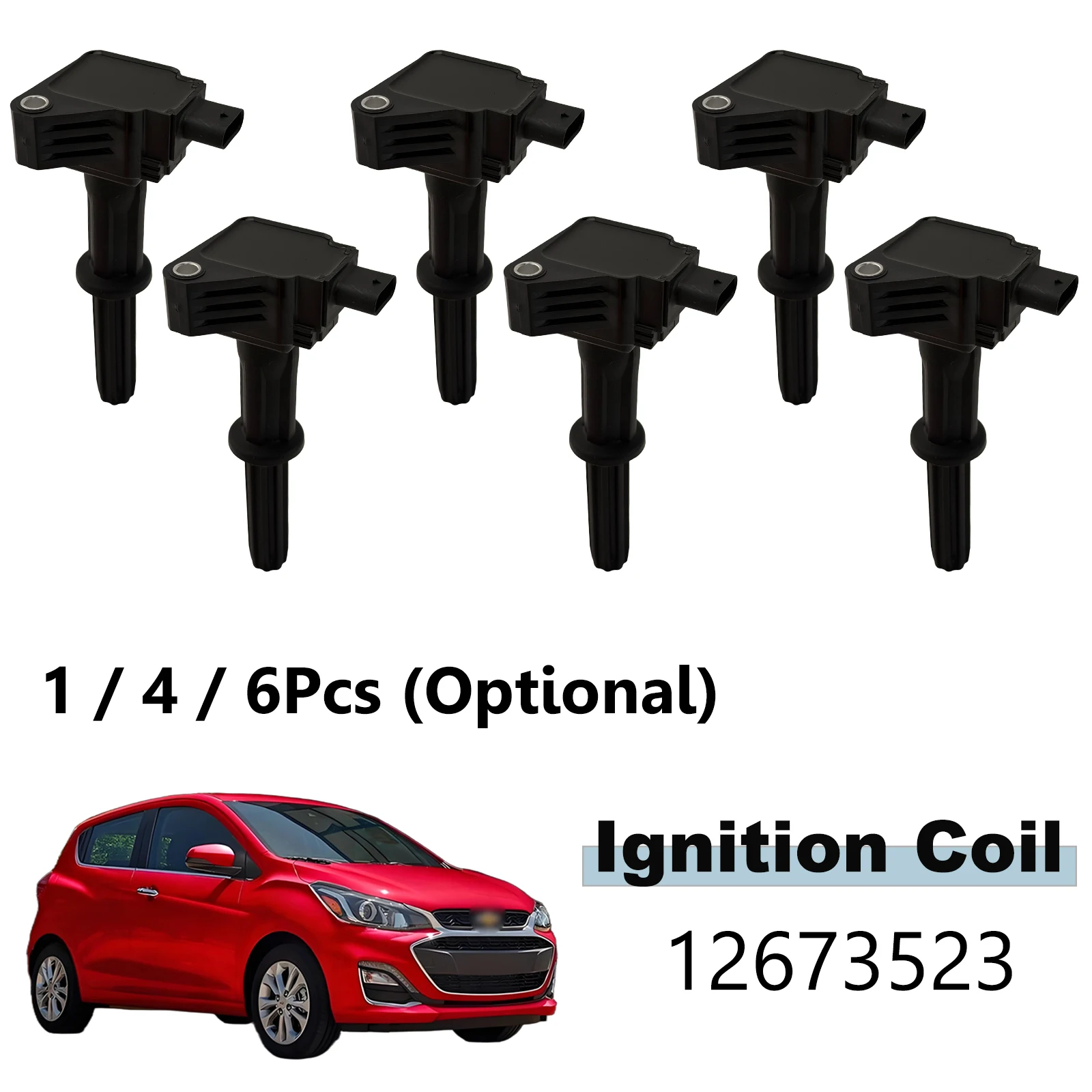 1/4/6Pcs 12673523 Ignition Coils For CHEVROLET SPARK M400 1.4L 2015- OPEL ASTRA K 1.4 2015-2022 KARL 1.0 VAUXHALL Mk VII VIVA
1/4/6Pcs 12673523 Ignition Coils For CHEVROLET SPARK M400 1.4L 2015- OPEL ASTRA K 1.4 2015-2022 KARL 1.0 VAUXHALL Mk VII VIVA