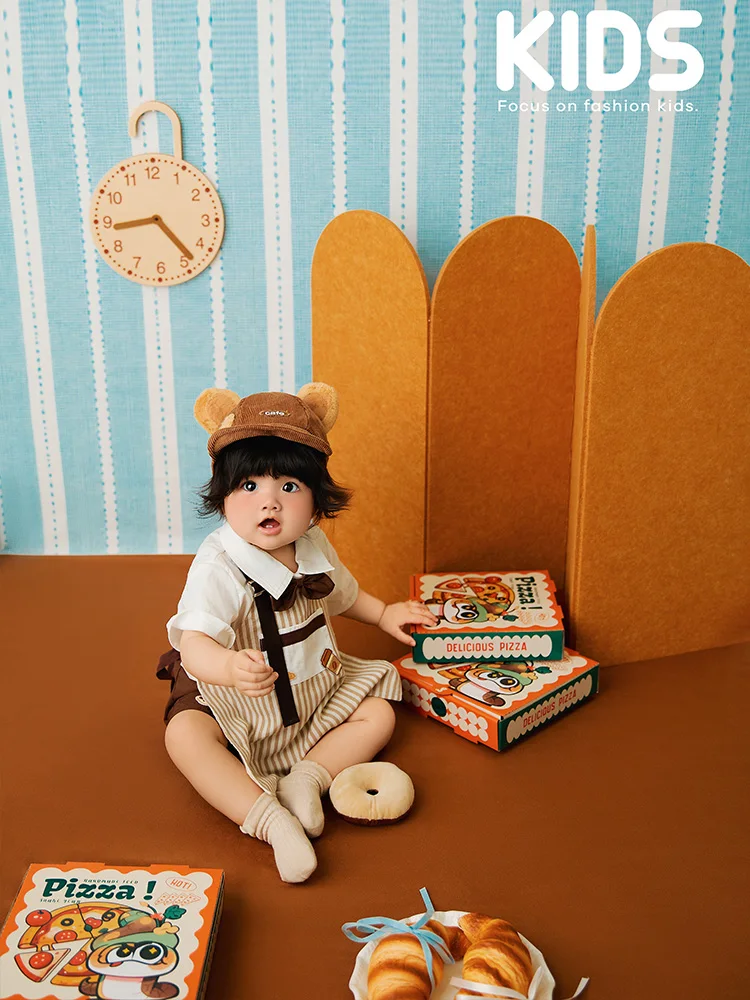 Cute Bakery Theme 1st Birthday Baby Photography Outfit Set Barista Costume with Bear Hat for Studio Toddler Milestone Photoshoot
Cute Bakery Theme 1st Birthday Baby Photography Outfit Set Barista Costume with Bear Hat for Studio Toddler Milestone Photoshoot
