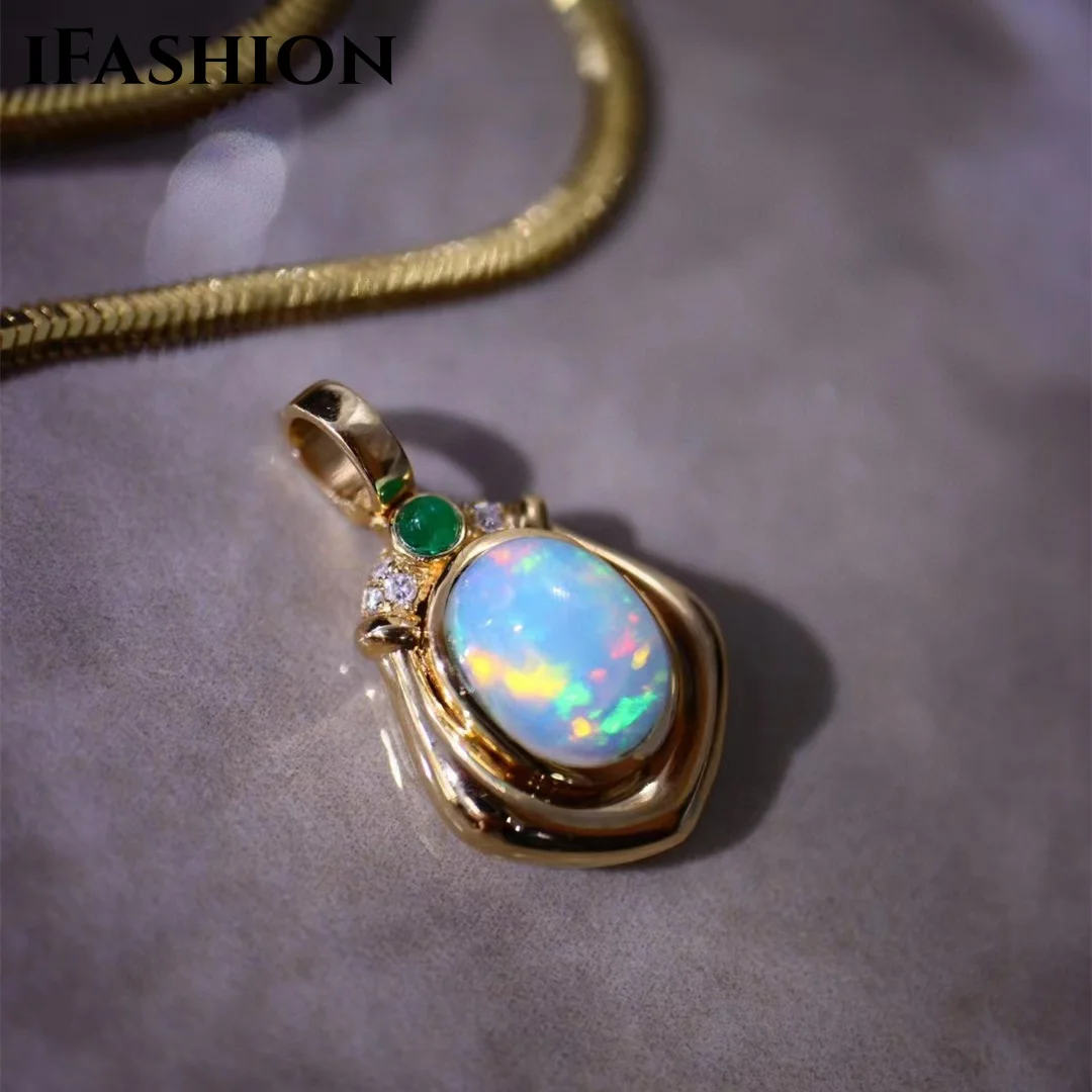 IFASHION 18K Yellow Gold Women Pendants Necklaces White Opal Diamond Pear Water Drop Wedding Anniversary Engagement Party
IFASHION 18K Yellow Gold Women Pendants Necklaces White Opal Diamond Pear Water Drop Wedding Anniversary Engagement Party