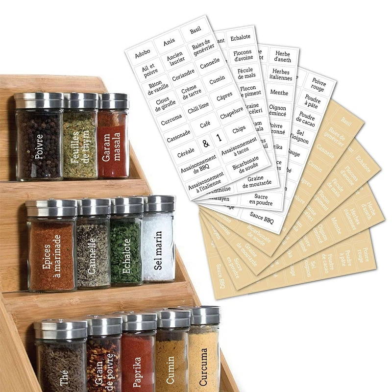New 208pcs/ 8 Sheet Creative Transparent Waterproof Oil-proof French Spice Labels Reusable Jam Jar Bottle Tags Pantry Stickers
New 208pcs/ 8 Sheet Creative Transparent Waterproof Oil-proof French Spice Labels Reusable Jam Jar Bottle Tags Pantry Stickers