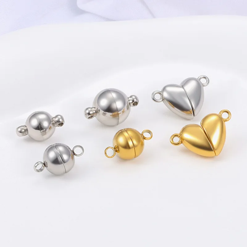 Heart-shaped Round Magnetic Clasp Stainless Steel DIY Accessories Necklace Bracelet Connecting Ornaments
Heart-shaped Round Magnetic Clasp Stainless Steel DIY Accessories Necklace Bracelet Connecting Ornaments