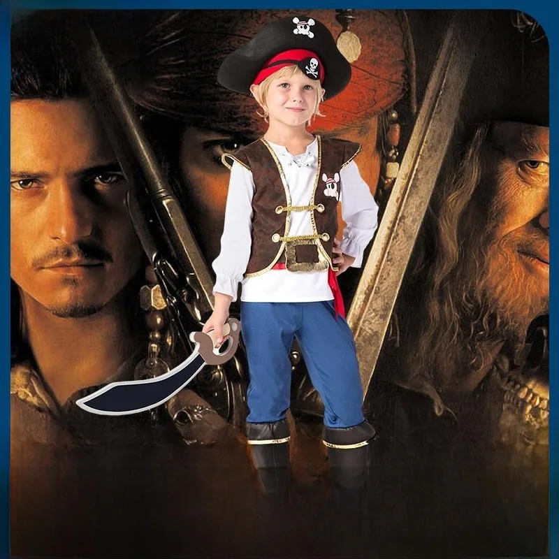 Caribbean Jack Pirate Costume Set Children's Pirate Clothes Boy's Performance Outfit Halloween Theme Stage Costume
Caribbean Jack Pirate Costume Set Children's Pirate Clothes Boy's Performance Outfit Halloween Theme Stage Costume
