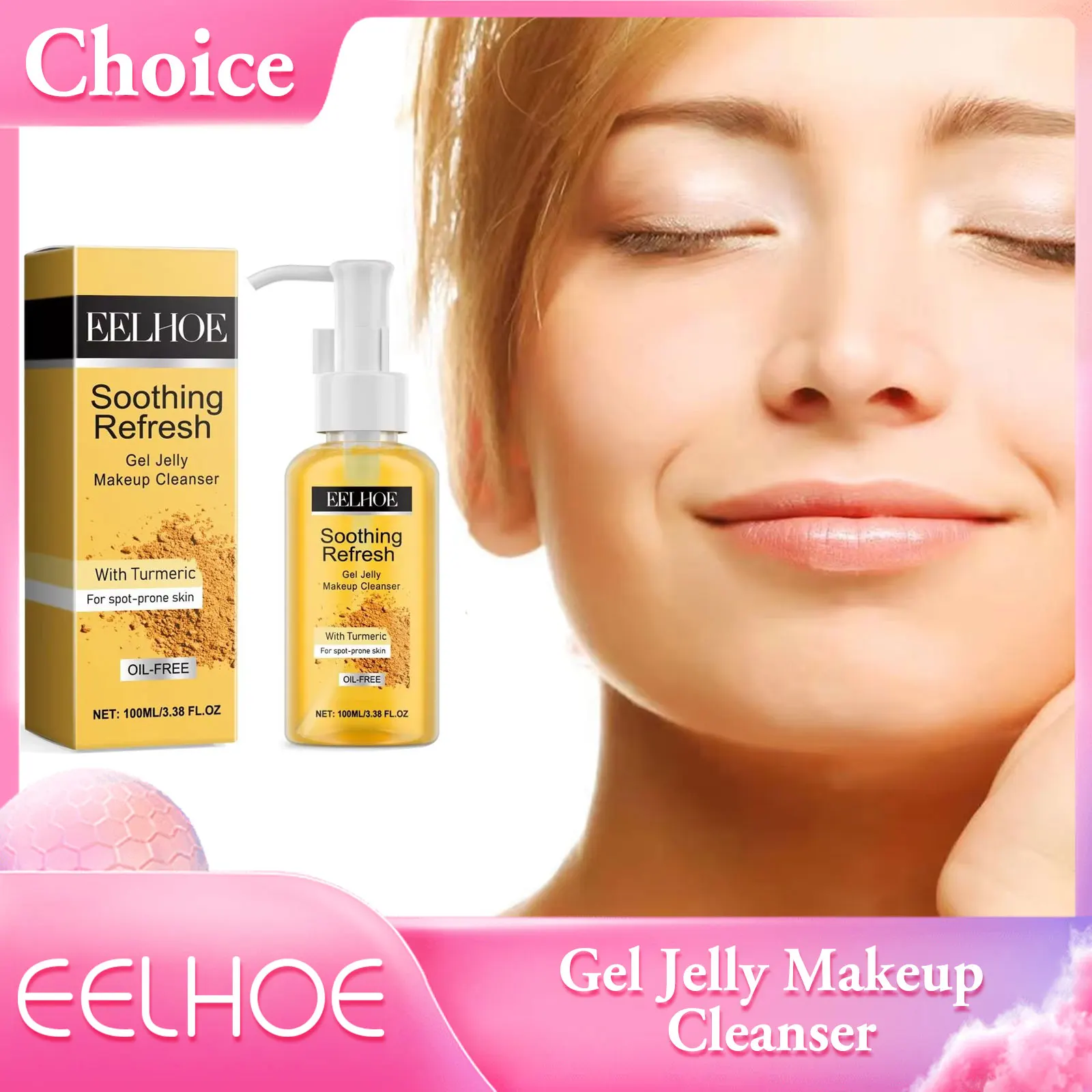 Turmeric Makeup Remover Gel Deep Cleansing Gentle Soothing Oil Control Moisturizing Cream Face Cleanser Skin Care Products 100ml
Turmeric Makeup Remover Gel Deep Cleansing Gentle Soothing Oil Control Moisturizing Cream Face Cleanser Skin Care Products 100ml