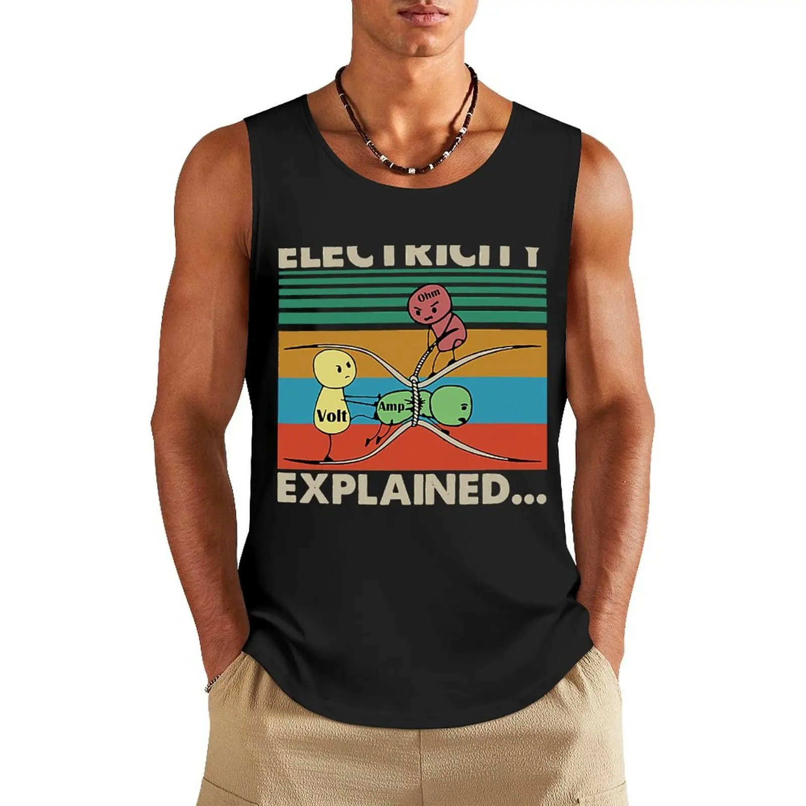 Electricity Explained.... Tank Top basketball clothing Man gym clothes Men's vest sexy clothes men
Electricity Explained.... Tank Top basketball clothing Man gym clothes Men's vest sexy clothes men