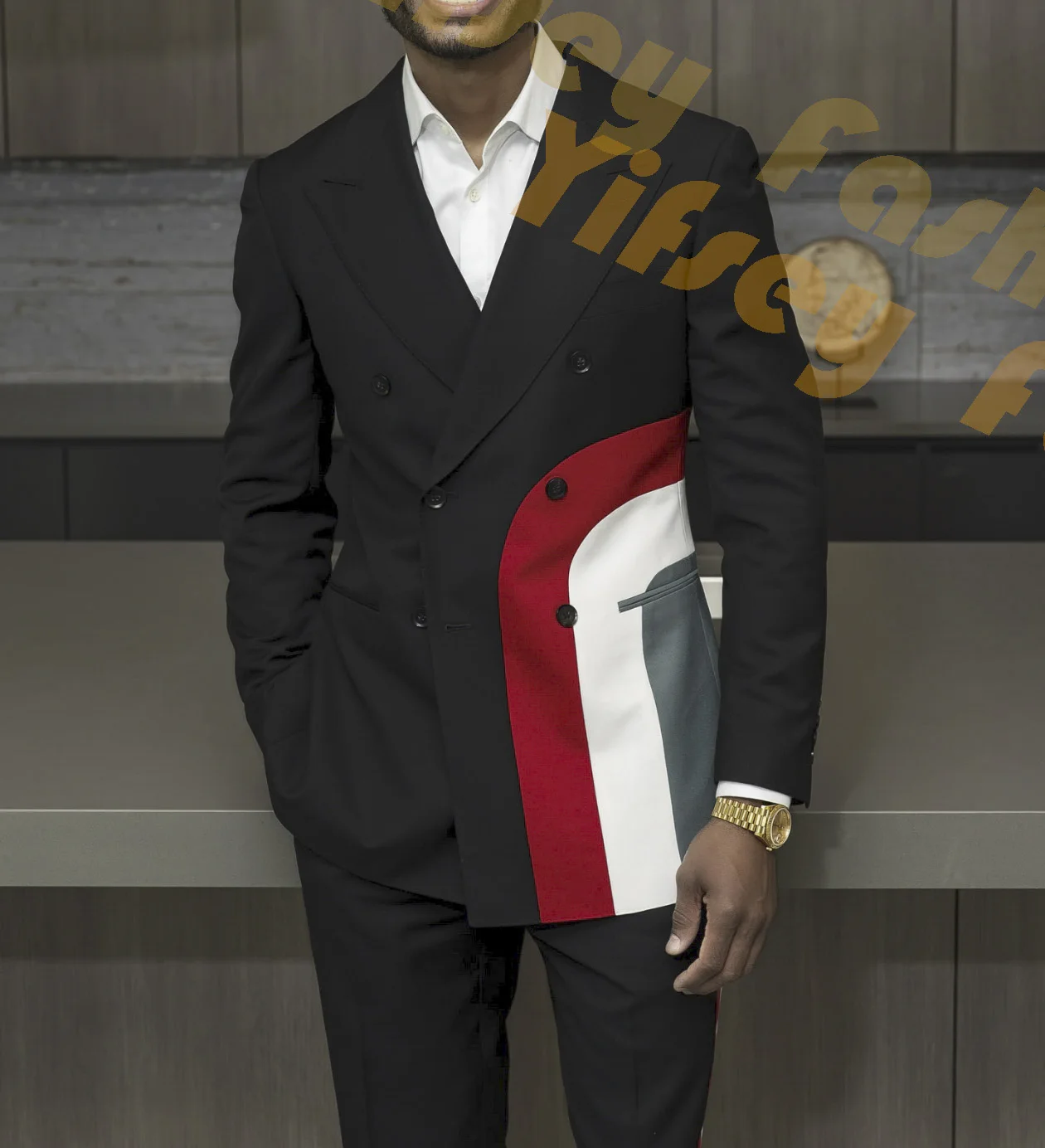 4-Color Spliced Suit Jacket Pants Tailored Blazer Trousers Men Suit Set Wedding Custom Daily Male Coat Outfits Party Wear 2pcs
4-Color Spliced Suit Jacket Pants Tailored Blazer Trousers Men Suit Set Wedding Custom Daily Male Coat Outfits Party Wear 2pcs
