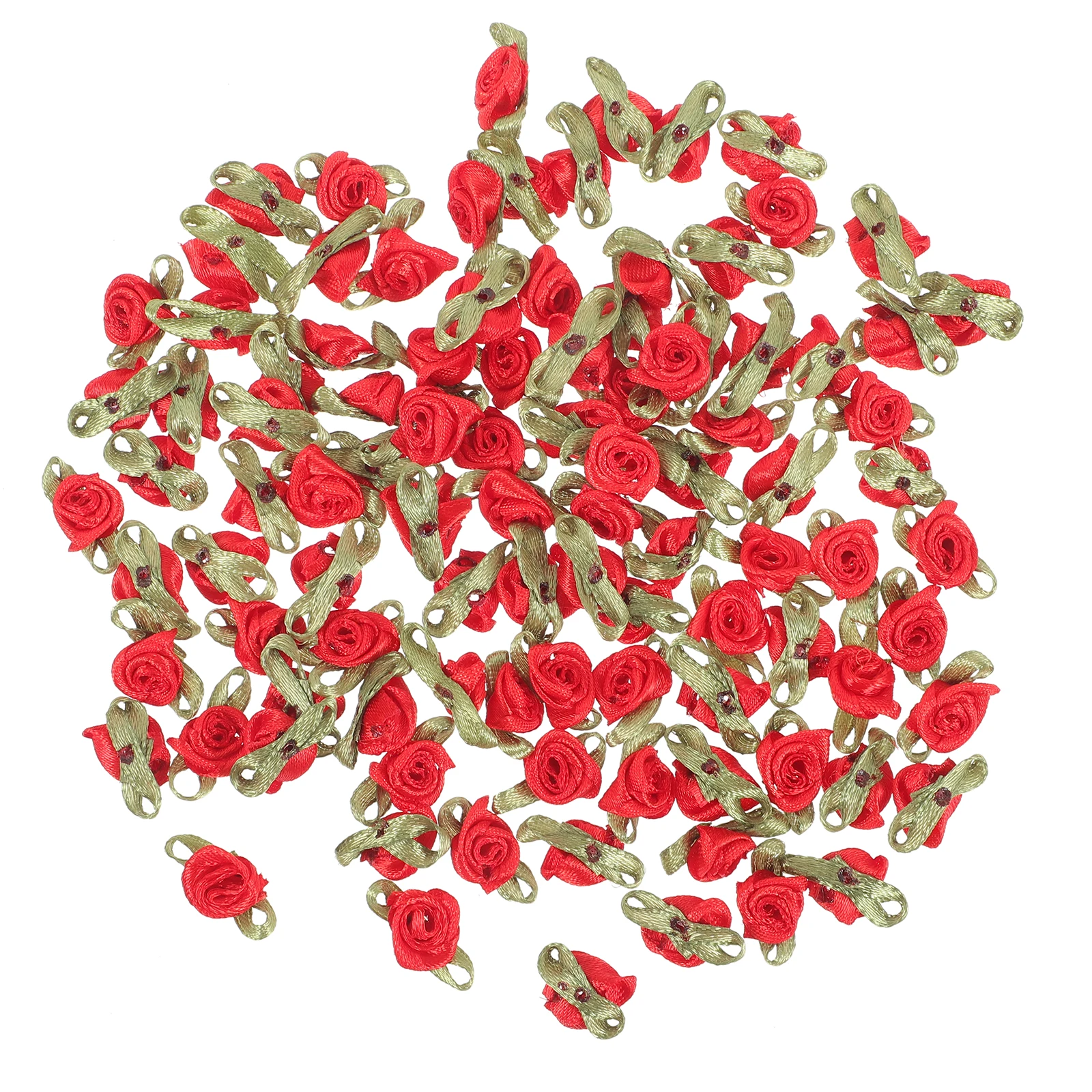 100 Pcs Ribbon Rose Dress Decorations Flowers Applique Fabric Roses with Leaves for Sewing Embroidered Clothes Decorative
100 Pcs Ribbon Rose Dress Decorations Flowers Applique Fabric Roses with Leaves for Sewing Embroidered Clothes Decorative